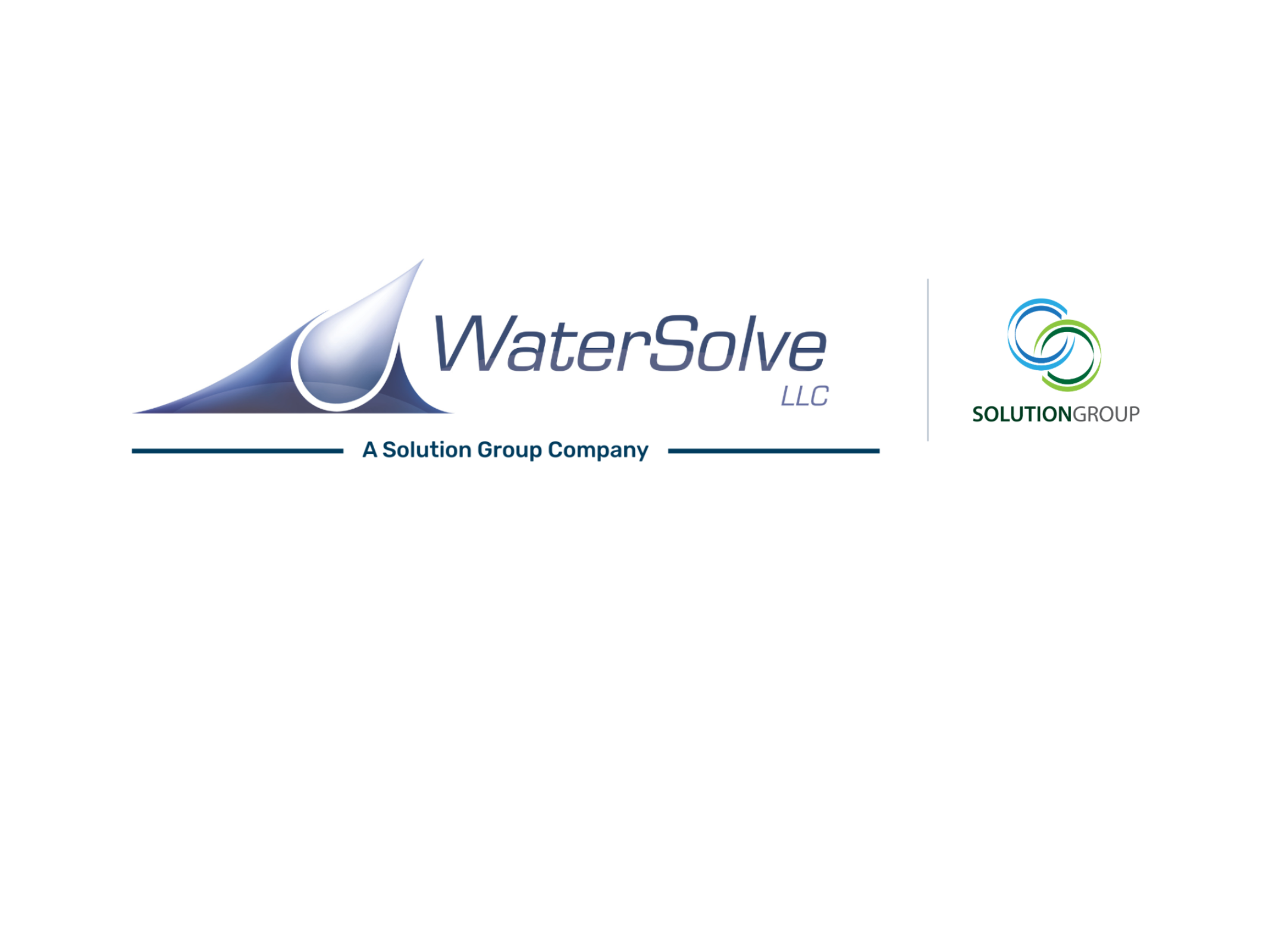 WaterSolve LLC logo alongside the Solution Group logo, with the tagline 