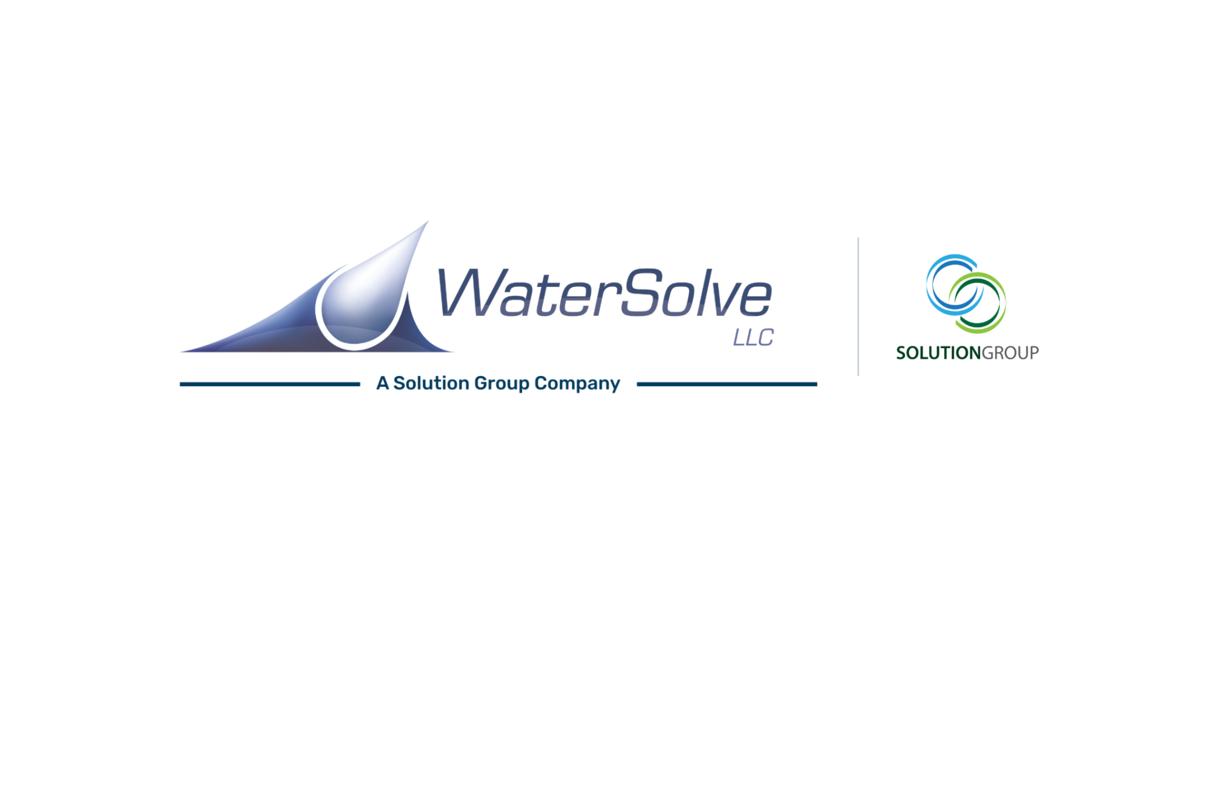 WaterSolve LLC logo alongside the Solution Group logo, with the tagline 